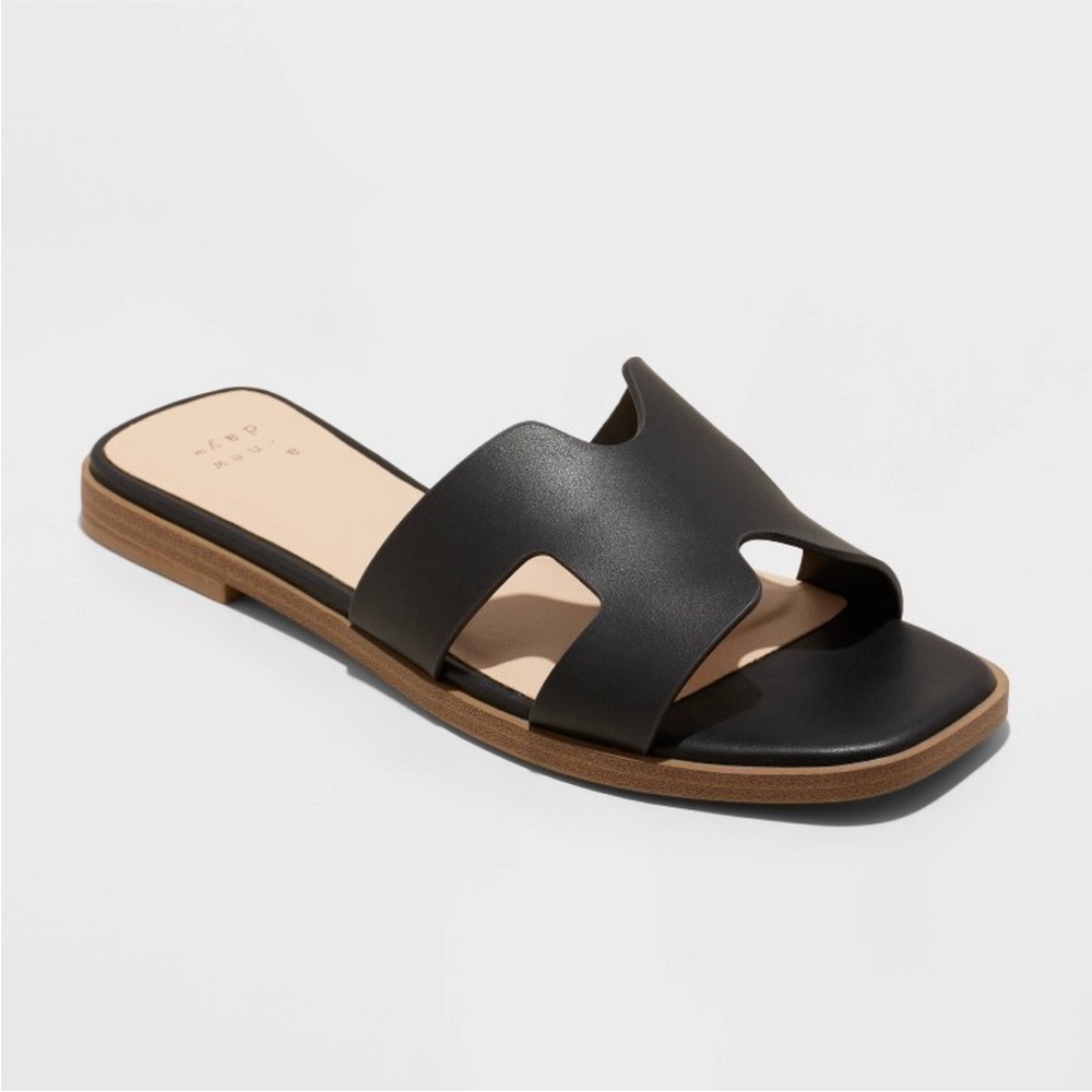 Women's Black Slide Sandals